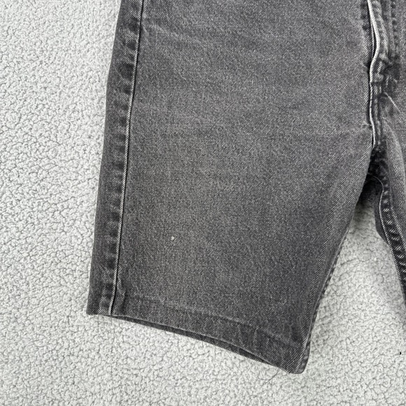 Vtg 90's Levi's 505 Orange Tab Denim Shorts 34 Black Cut Off Hemmed Made in USA - Picture 13 of 16